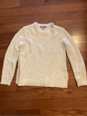Cozy Cream Textured Crewneck Sweater